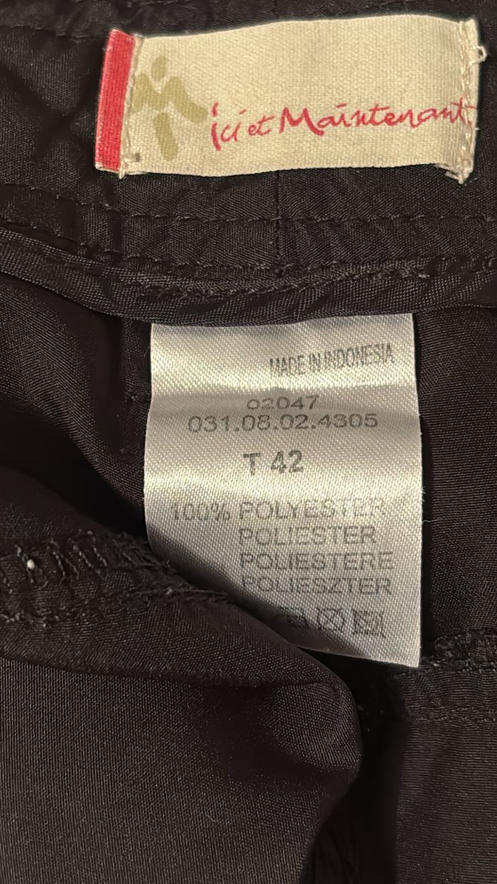 Pantalon noir léger style cargo ici et Maintenant T42 - photo numéro 3