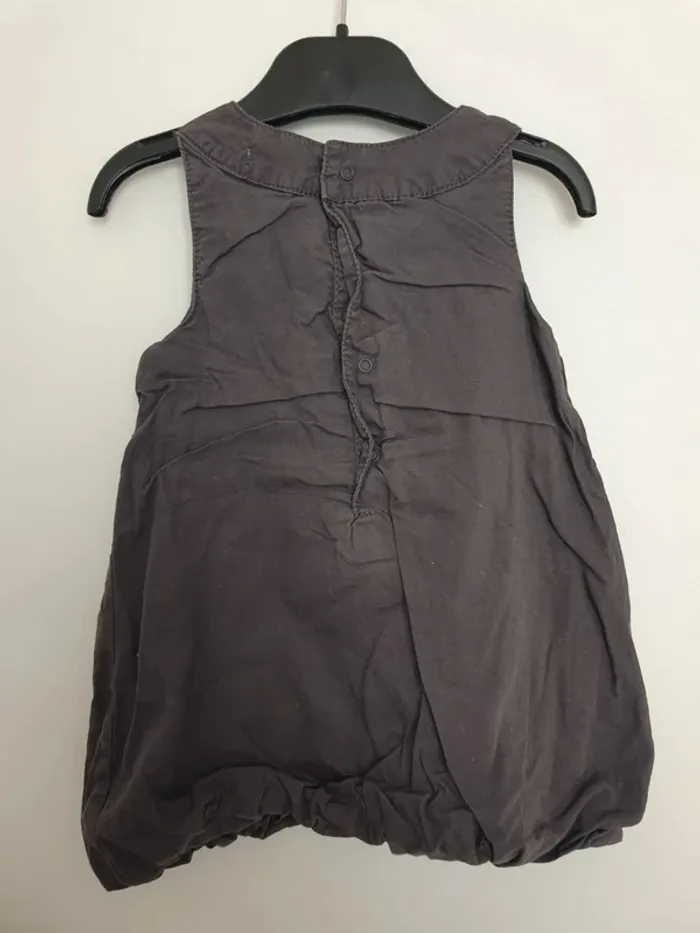 Robe grise kitchoun bébé fille taille 6 mois coton - photo numéro 3