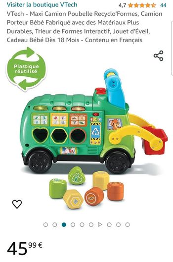 Vtech Camion poubelle Recyclo formes