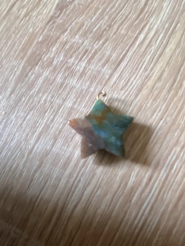 Pendentif étoile en jaspe héliotrope - photo numéro 4