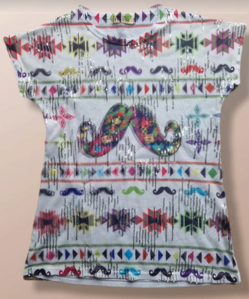 👕T-shirt graphique multicolore Piaoya Taille 12 ans