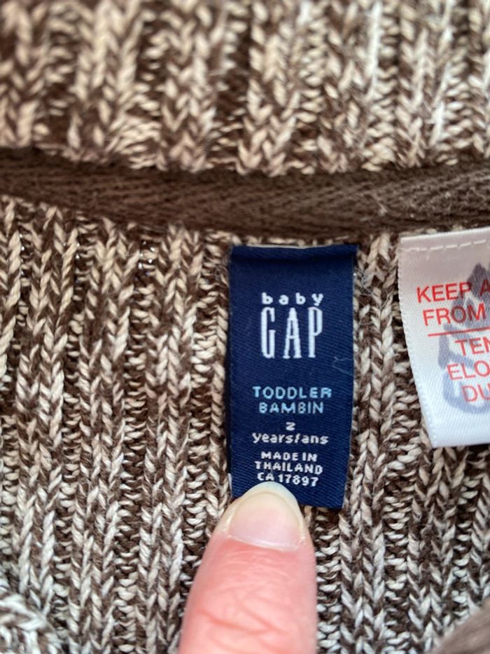 Pull / gilet zippé manches longues - 2 ans - Gap - TBE - photo numéro 3