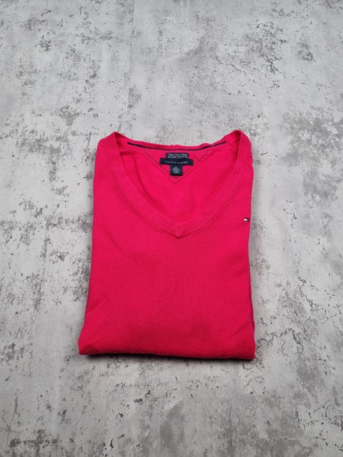 Pull col V Tommy Hilfiger fuchsia, M Femmes - photo numéro 2