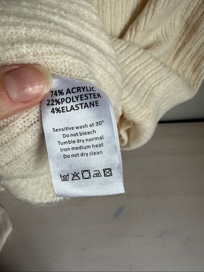 Ensemble jupe longue et pull bardot maille crème - photo numéro 6