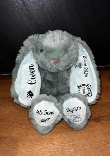 lapin vert + doudou stitch Mattya