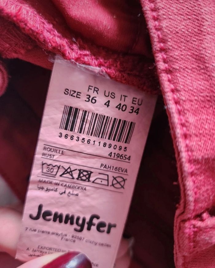 Jean slim Jennyfer rouille – Taille 36 – look automnal tendance - photo numéro 7