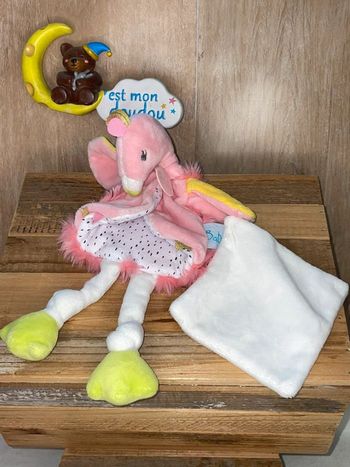 NAT111 doudou flamant rose 🦩 babynat