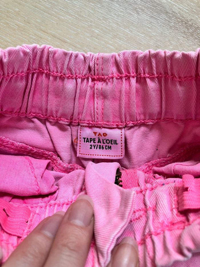 Short en jean rose Tape à l’œil 2 ans - photo numéro 3