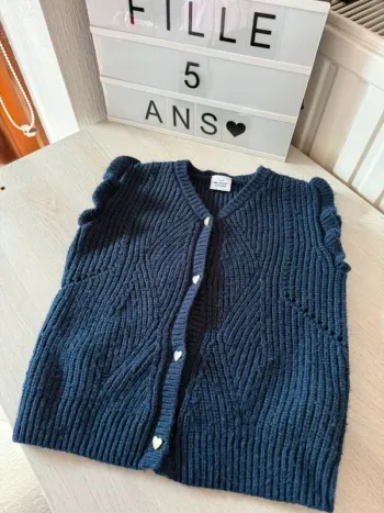 Gilet chaud sans manches TAO 5 ans Marine