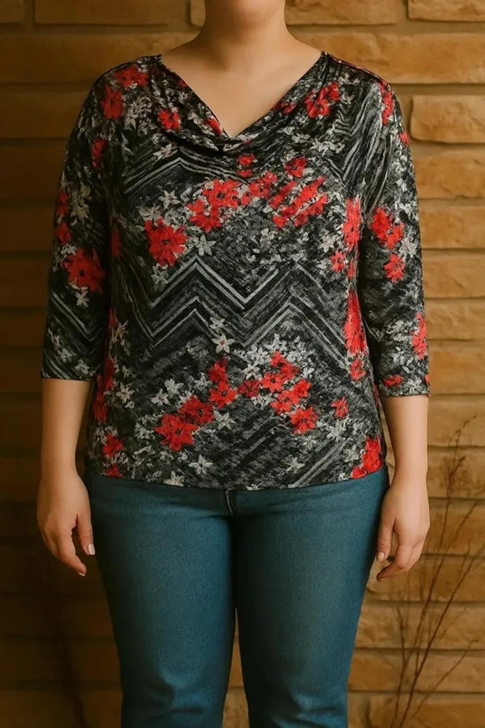 🌸T-shirt Fleuri Armand Thiery Taille 38🌸