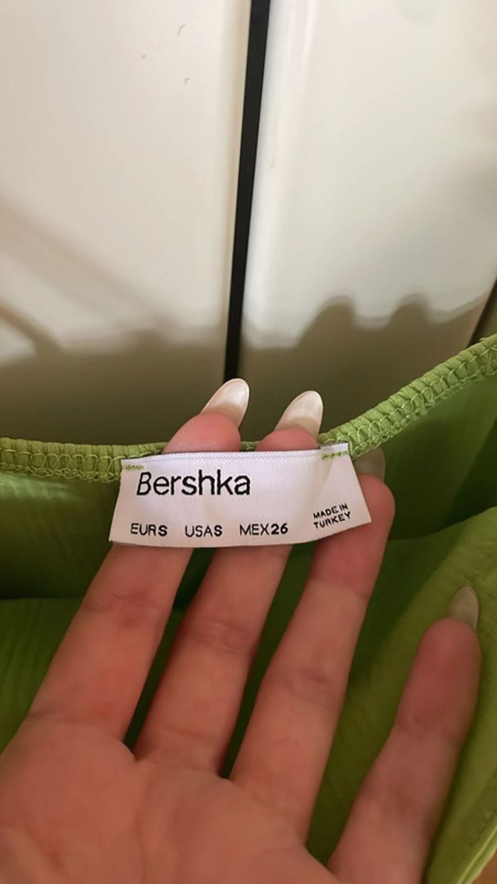 Robe courte Verte Bershka Neuve - photo numéro 2