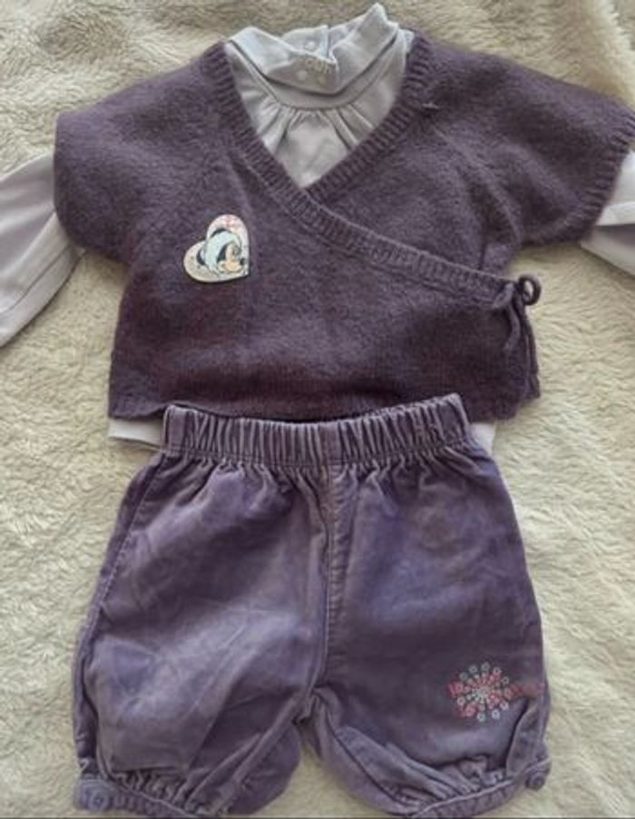 Lot vêtements bébé fille – 3 mois –  Disney Baby, Tape à l’œil - photo numéro 2