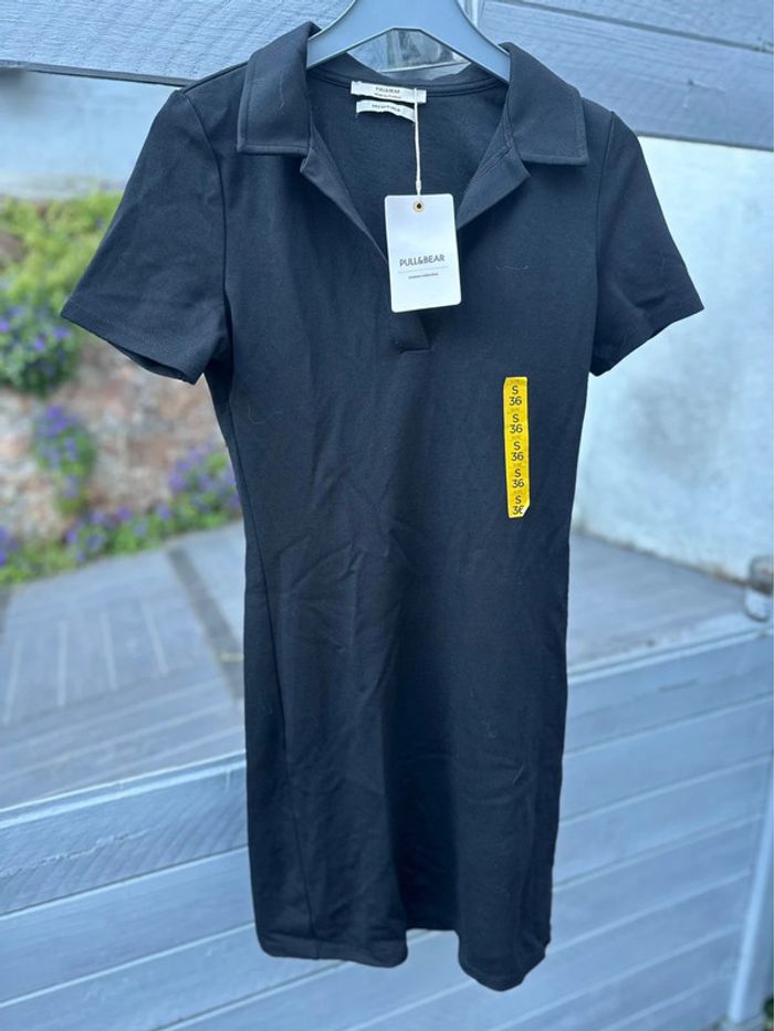 Robe moulante noir pull & bear