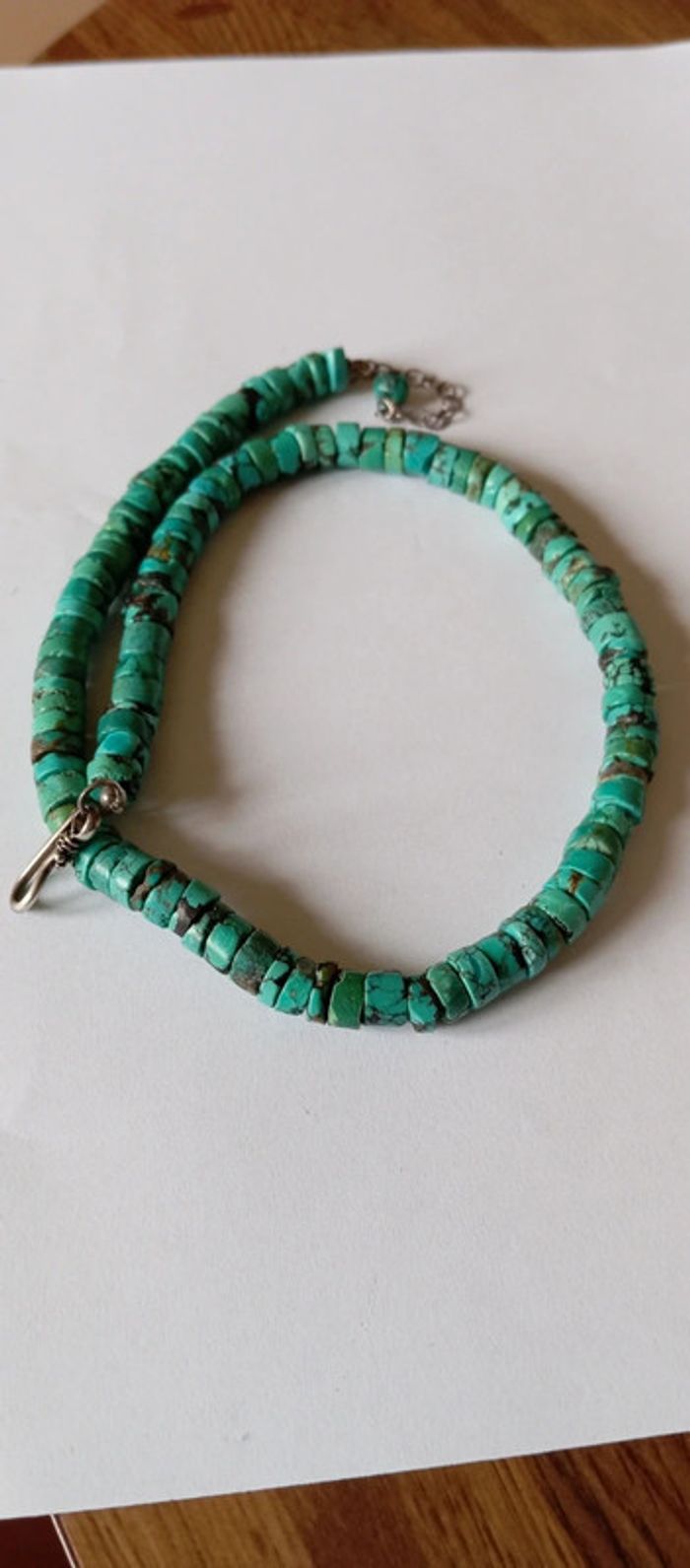 Collier ras du cou en perles de turquoise - photo numéro 6