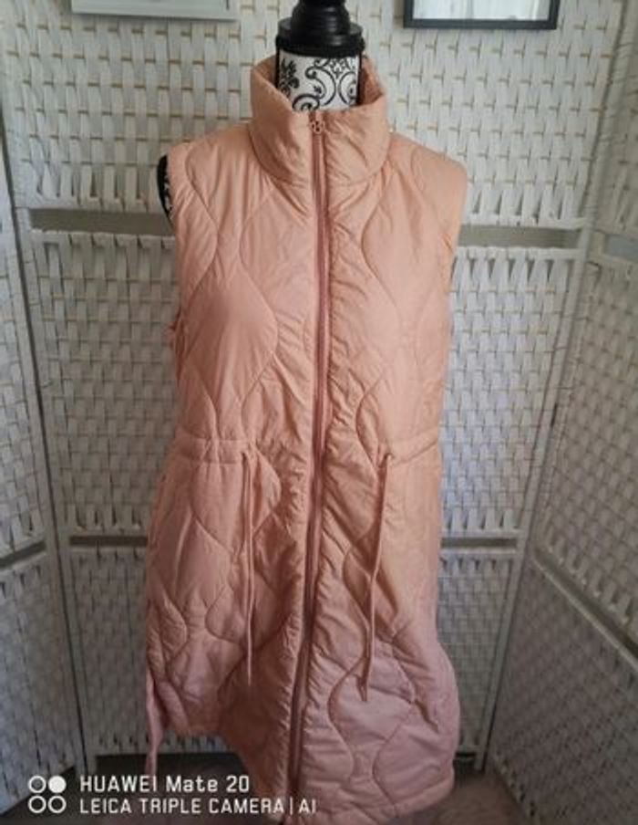 💕Jolie Doudoune longue sans manches Rose  Rinascimento - femme Taille M/ 38 💕 - photo numéro 3