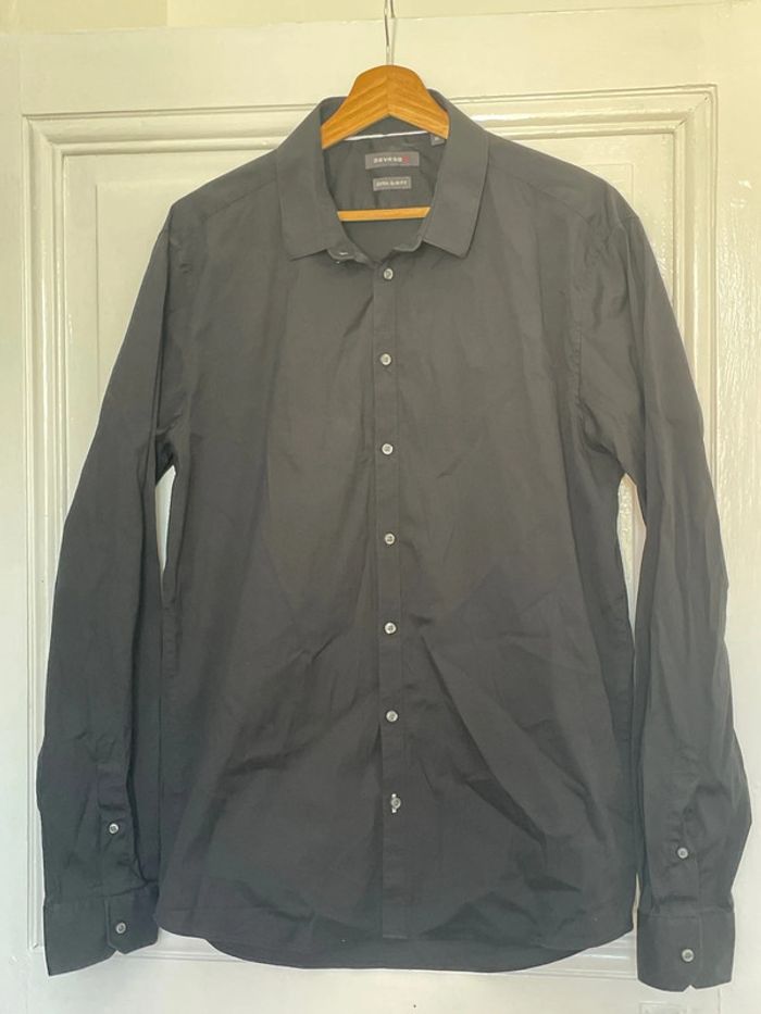 Belle chemise noire homme Devred taille clés