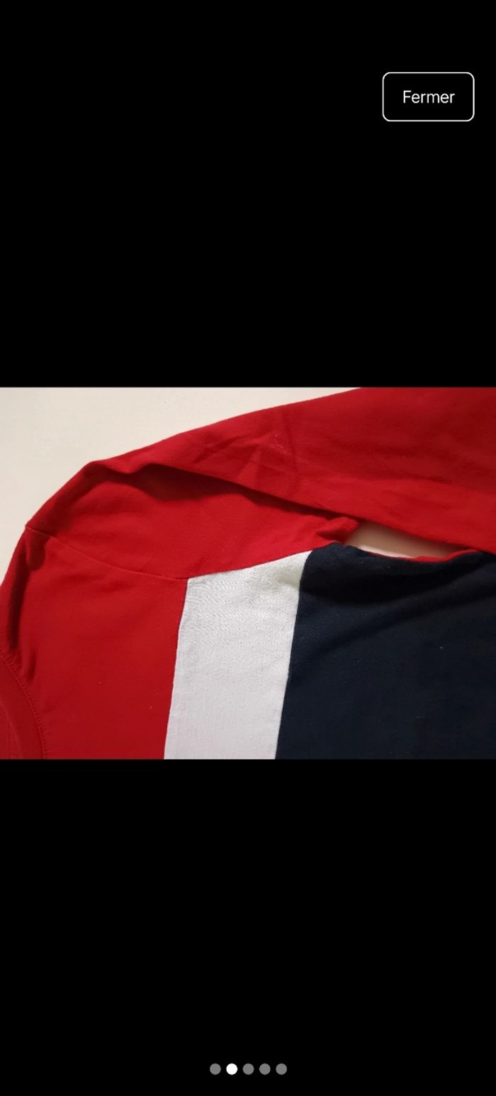 Polo bleu blanc rouge 6 ans - photo numéro 2