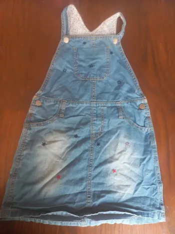 Robe salopette en jeans TQF 7ans 122cm