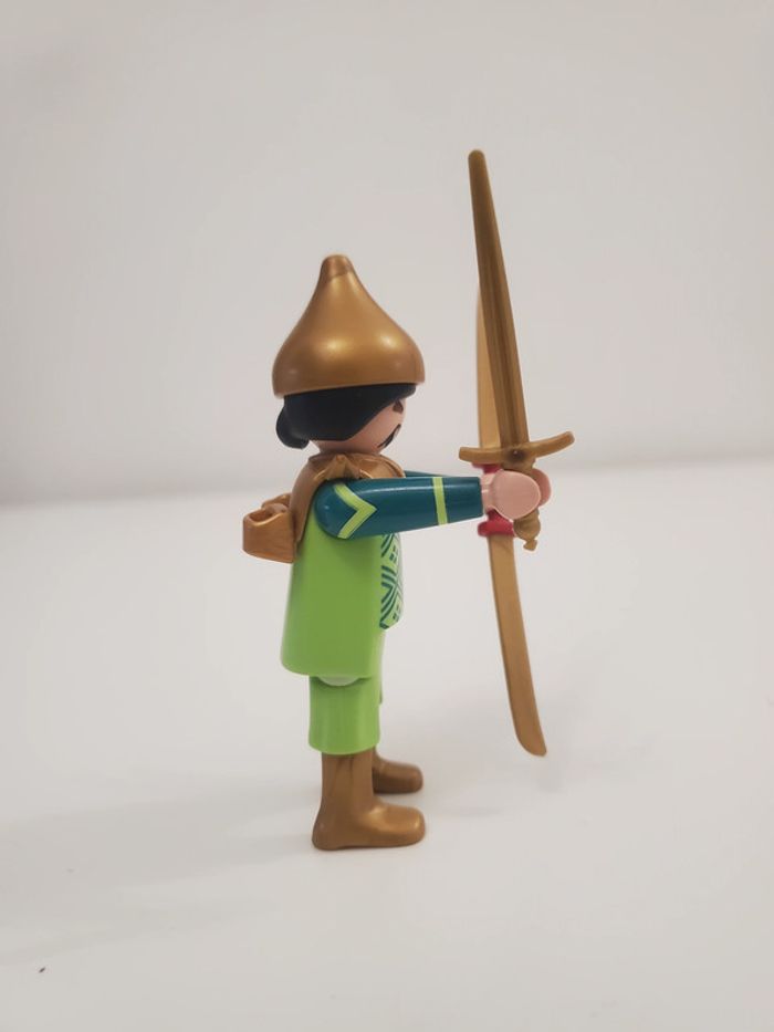 Playmobil Médiéval un Guerrier Samouraï avec casque, épée, sabres très bon état - photo numéro 5