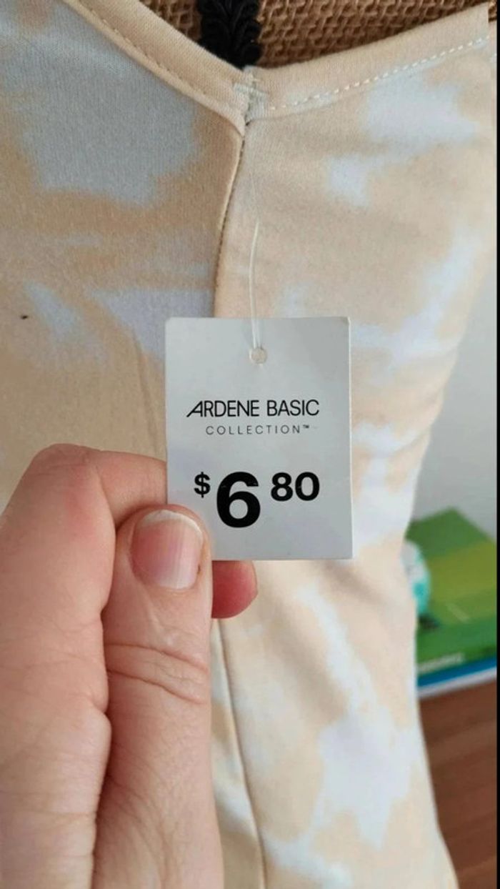 Débardeur ardene jaune et blanc taille l - photo numéro 6
