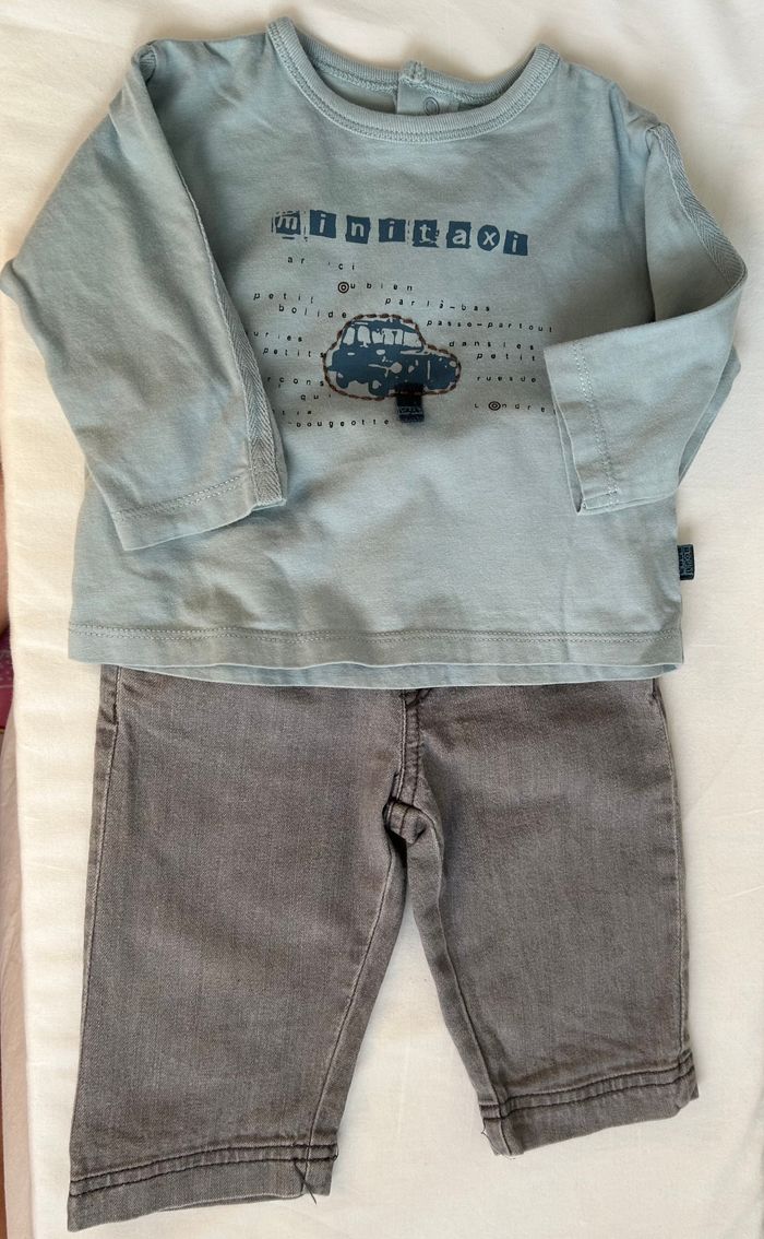 Ensemble t-shirt manches langues et pantalon 6 mois - Sergent Major