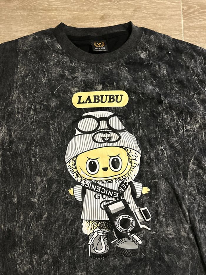 T-Shirt Gris anthracite Labubu oversize - photo numéro 2