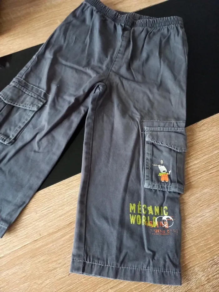 Pantalon garçon gris anthracite 24 mois - photo numéro 3
