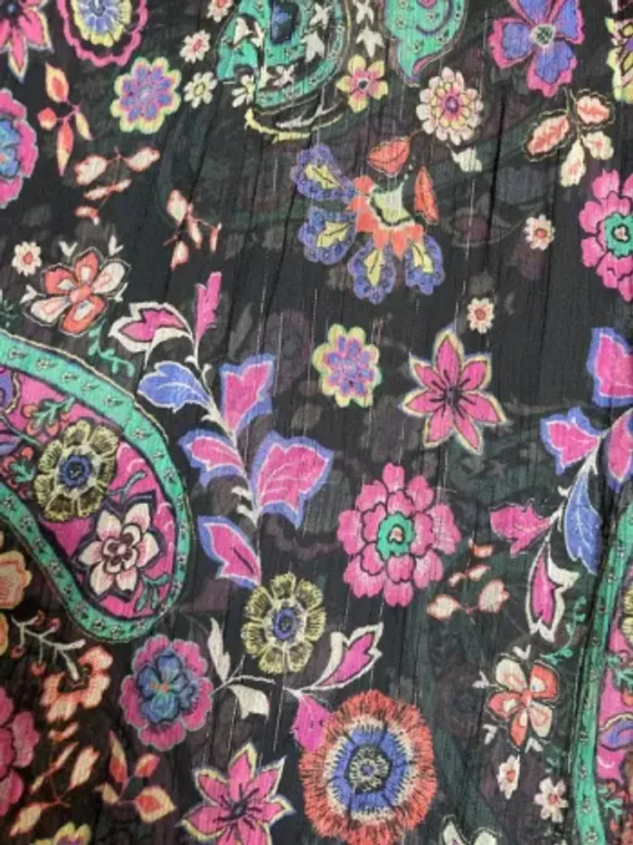 Blouse femme Paprika taille 2 – Motif coloré – Fluide et légère – Très bon état - photo numéro 8