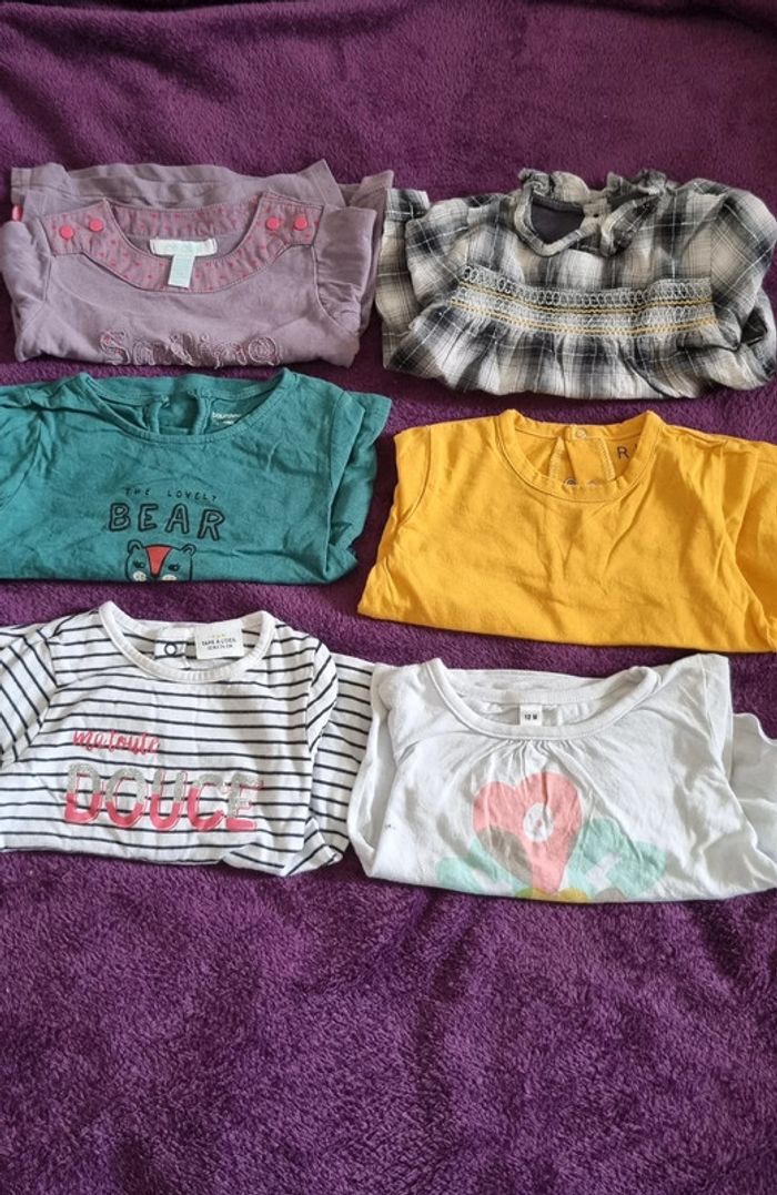 Lot t shirts manches longues