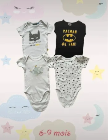 Lot des bodys été 6-9 mois
