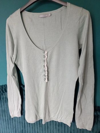 Pull maille fine vert clair