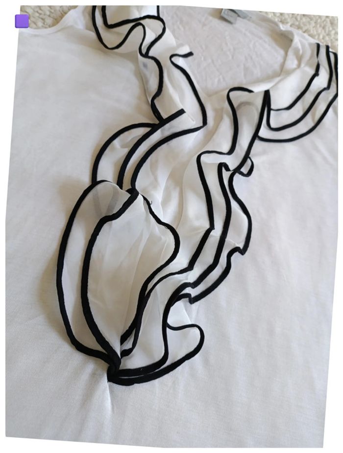 Débardeur blanc à volant H&M vintage sexy pro - photo numéro 2