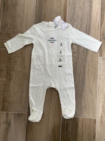 Pyjama coton 6 mois neuf