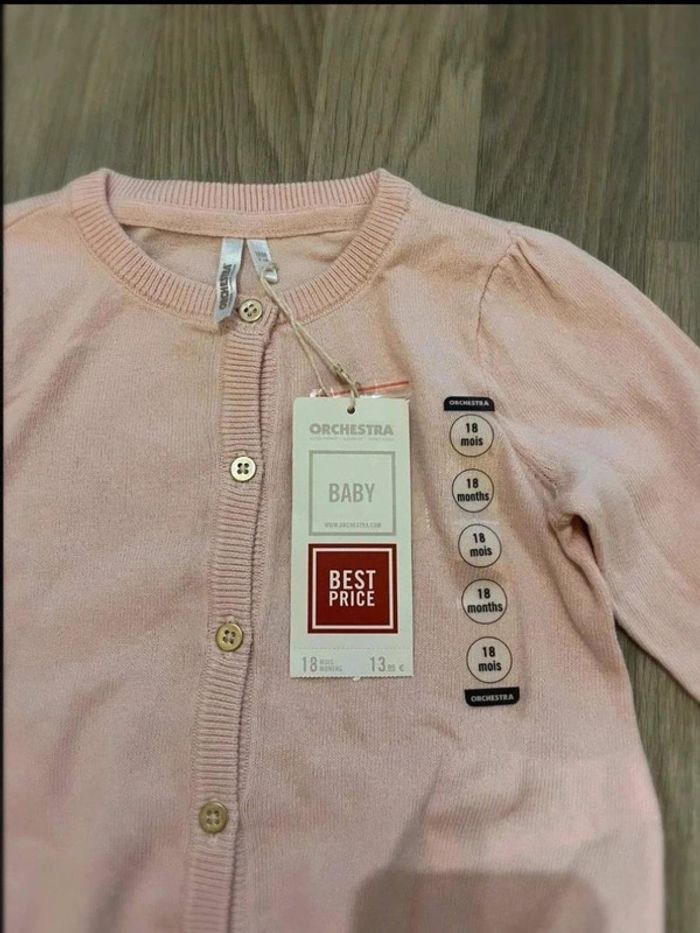Gilet rose fille orchestra taille 18 mois - photo numéro 2