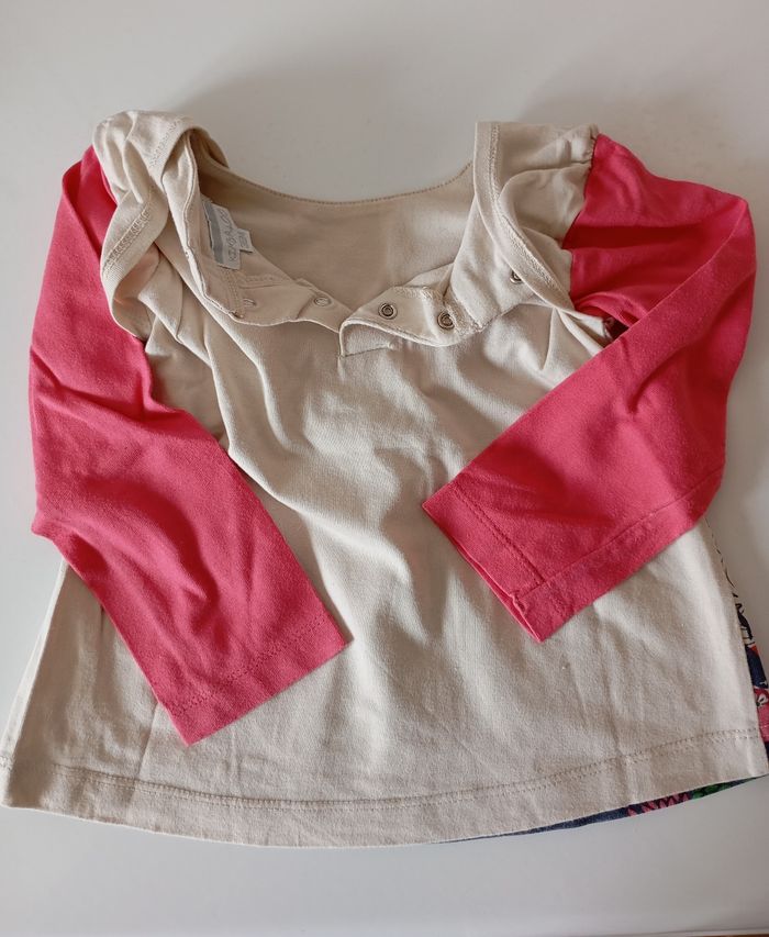 Ensemble pantacourt/pantalon jeans et tee-shirt manches . 36 mois/3 ans. Kimbaloo . Très bon état. - photo numéro 6