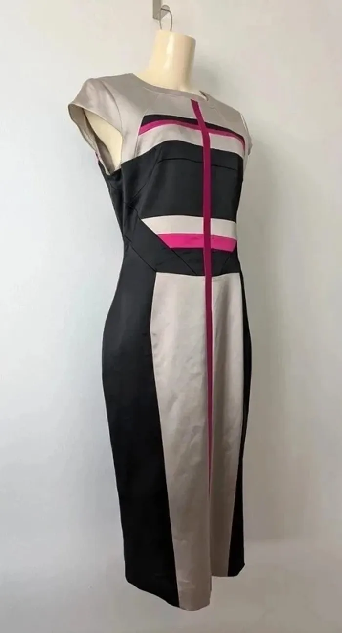 Robe de soirée satinée - Karen Millen - taille 40 - photo numéro 2