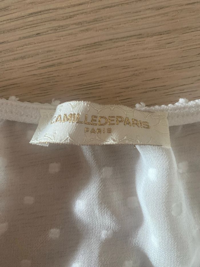 Blouse blanche plumetis taille M Camille de Paris - photo numéro 5