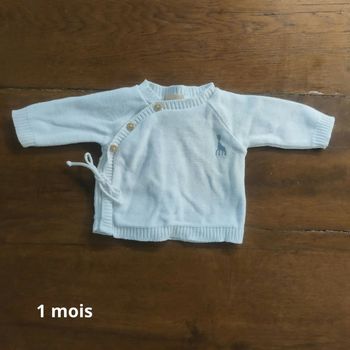 Brassière gilet veste cache-coeur mixte fille garçon