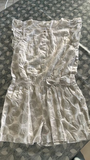 Combishort blanc et beige Verbaudet 12 ans