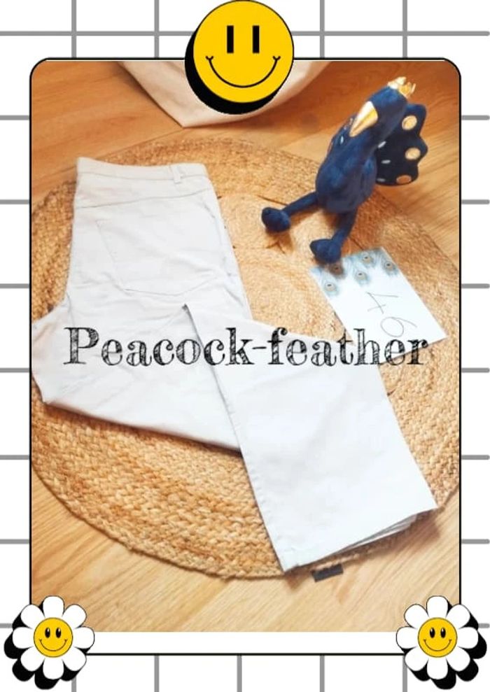 Pantalon crème 46 enrico mori