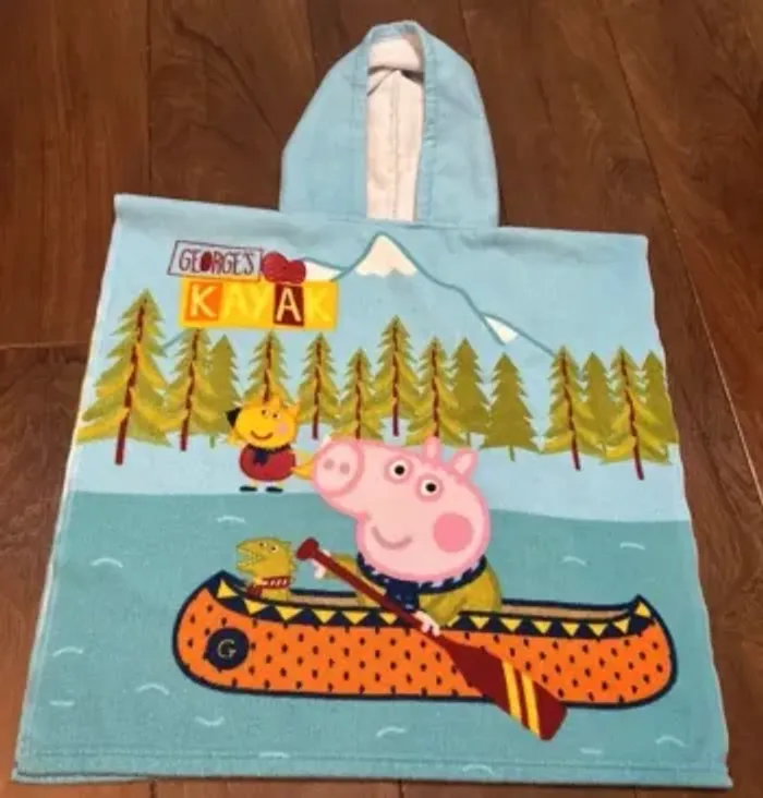 Poncho de bain / mer/ piscine à capuche Peppa Pig.