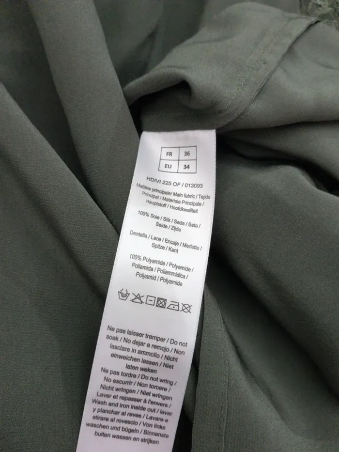 T-shirt vert dentelle – Princesse Tam.Tam – Taille 36 – Neuf avec étiquette - photo numéro 6