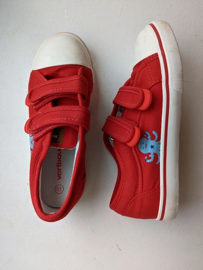 Baskets rouge Verbaudet taille 30 - Comme neuves - photo numéro 2