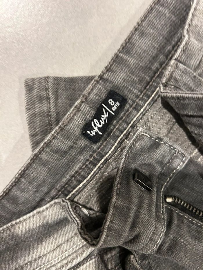 Lot 2 jeans gris 8 ans - photo numéro 4