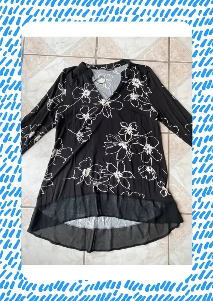 Blouse manches longues roman
