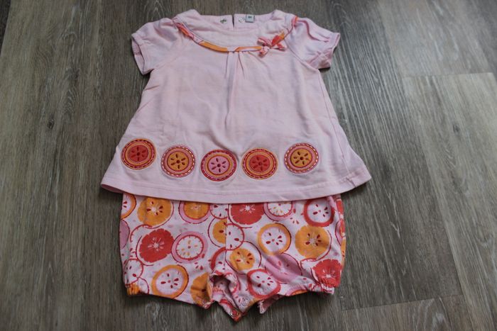 Combishort fille 6 mois été