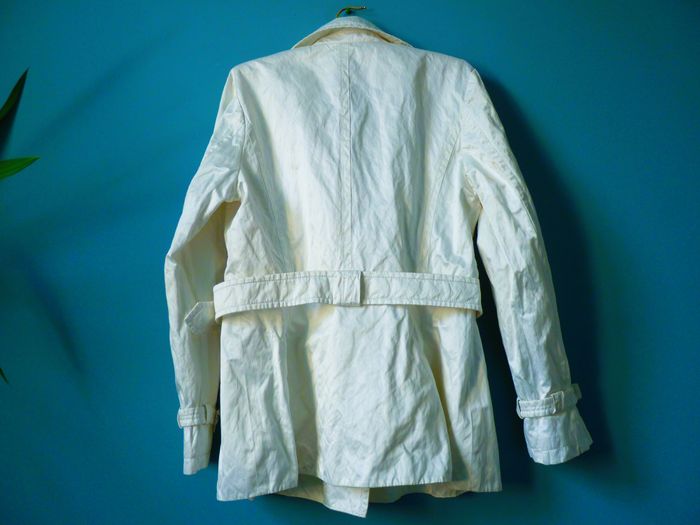 Manteau Trench Femme Pause Café 40 L veste blanc TBE - photo numéro 4