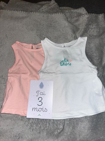 Lot de 2 débardeurs jolie chérie Kiabi 3M