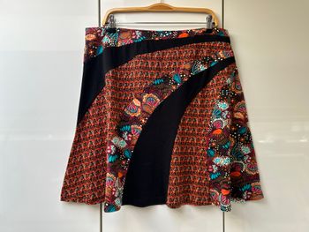 Jupe noire et orange Coline - Taille XL