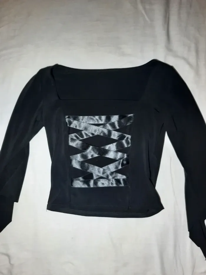 Blouse noire vintage - photo numéro 7